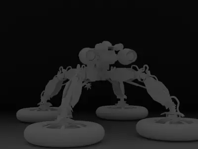 Robot on two wheels 3D model