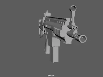 Scar L gun Low-poly 3D model