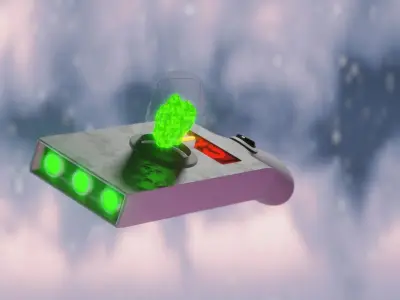  Rick and Morty Portal Gun Free 3D model