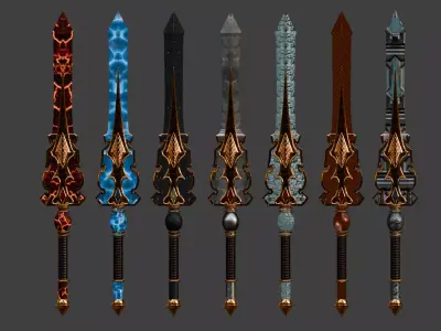 7 Swords 3D model