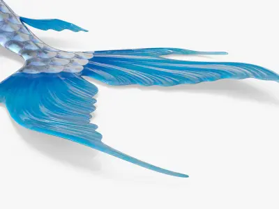 Mermaid Tail Blue 3D model
