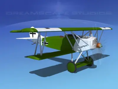 Fokker D-VII V03 Luftwaffe 3D model