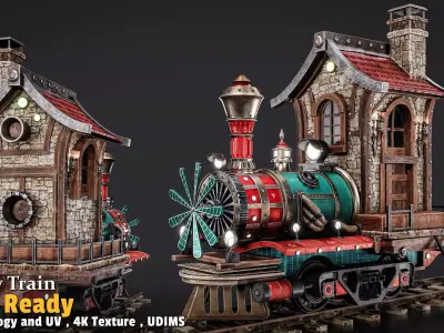 Fantasy Train 3D model