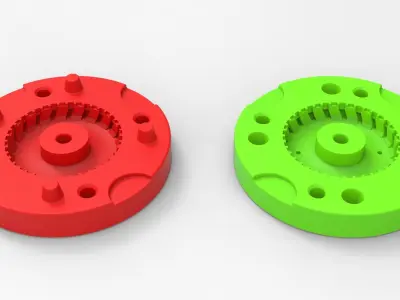 Mold for diecast military truck tire 8 Scale 1 to 25 3D print model