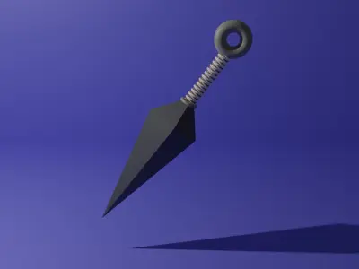Kunai spike Free low-poly 3D model