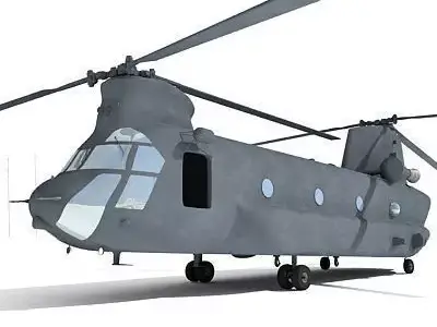 Military Chinook Helicopter 3D model