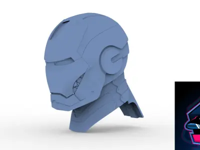 Ironman MK3 Helmet ready to 3d print 3D model
