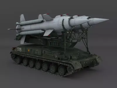 2K11M3 Krug  Low-poly 3D model