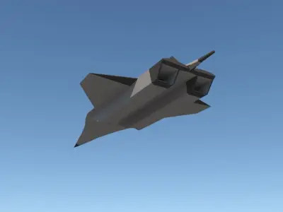 SR-72 fighter jet Low-poly 3D model