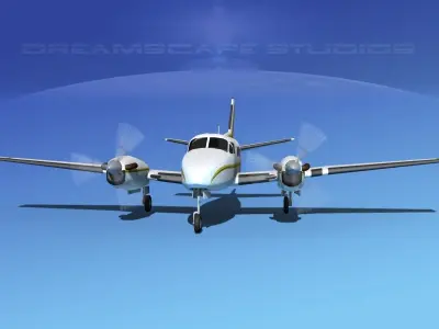 Beechcraft King Air C100 V11 3D model
