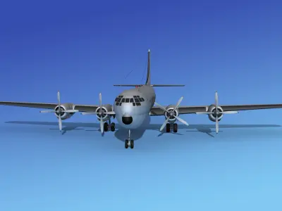 Boeing 377 Bare Metal 3D model