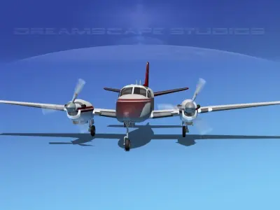 Beechcraft King Air C90 V12 3D model