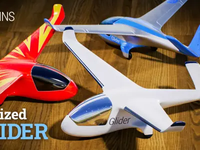 Stylized Toy Glider Low-poly 3D model