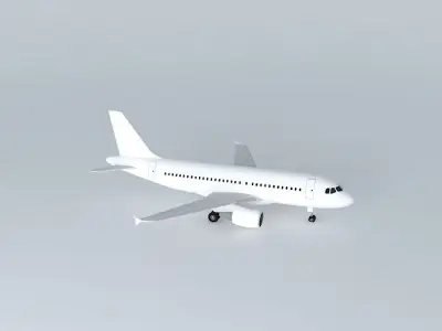 Template Airbus A319 100 v2 3D model