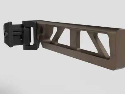 JMAC Customs ST-6 Tube Adapter and 1913 Folding Mech Low-poly 3D model