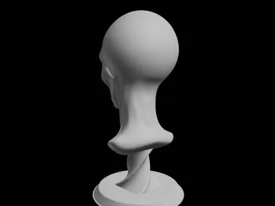 Alien Creature Bust Sculpture 3D print model