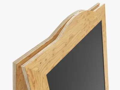 Chalkboard street display mockup 3D model