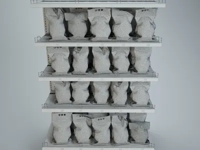 Mall Stand Set 03 3D model