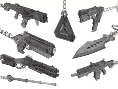 APEX Keychains Bundle - 8 Printable models STL - Commercial Use 3D print model