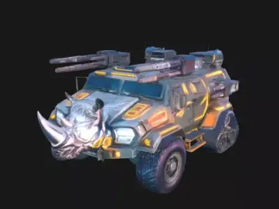 Detailed Industrial Truck - Game Ready  Low-poly 3D model