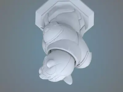 Cybernetic Tiger Bust PM-33 3D print model