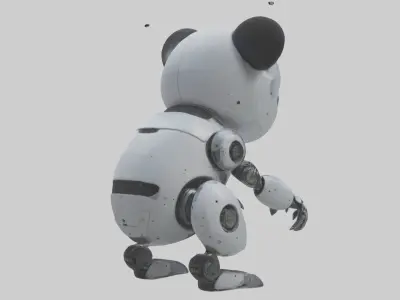 Robot version of a panda model 3D model
