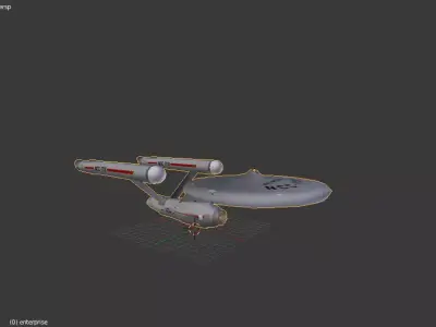 enterprise star trek 1966 Low-poly 3D model