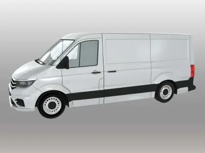 European design panel van Crafter low roof 3D model
