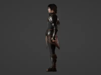 Medieval Archer Realistic 3D Character Model 3D model