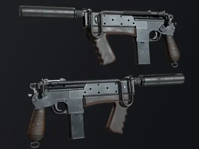 PBR Mauser M712 Assault Carbine Low-poly 3D model