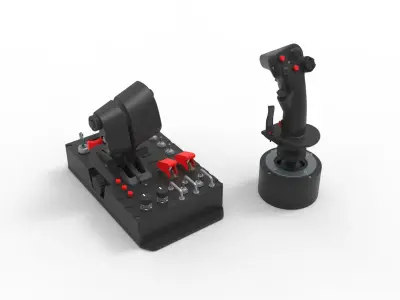 Aircraft control joystick  3D model