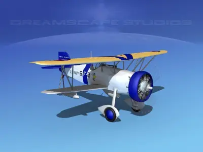 Curtiss F-11-C2 Goshawk V03 3D model