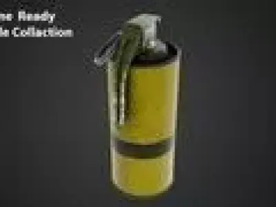 Game Ready Grenade M67 Flashbang Smoke  CS Gas Grenades Pack Low-poly 3D model