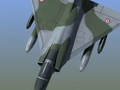 Mirage2000D LD1 Low-poly 3D model