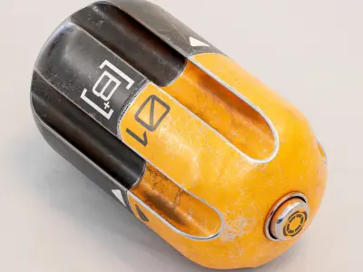 Sci-fi Smoke Grenade PBR Low-poly 3D model