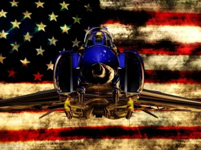 F-4J Phantom II Blue Angels 3D model