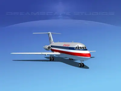 Douglas DC-9-15 American Airlines 2 3D model