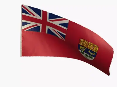 Canada Flag Low-poly 3D model