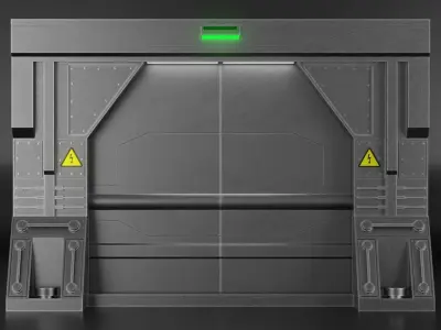 Sci Fi Door Free low-poly 3D model