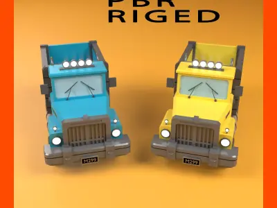 Load Trucktor With Rigged 3D model