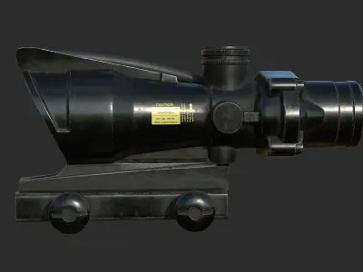 Weapon - Scope - 07 - Scope4X Low-poly 3D model