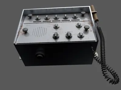 Radio military marine station Free low-poly 3D model