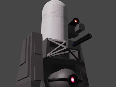 Phalanx CIWS Antiaircraft Gatling Gun  3D model