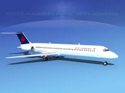 Douglas DC-9-40 Air Canada 3D model