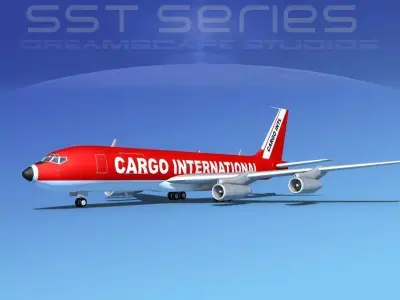 Boeing 707-320 SS Cargo Intl 3D model