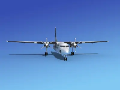 Fokker 50 UN 3D model