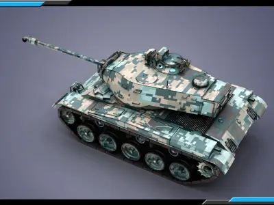 M41 Walker Bulldog Urban theme Low-poly 3D model