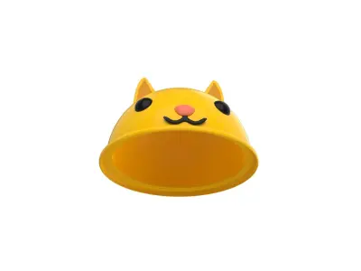 Cat Hat Cute Low-poly 3D model