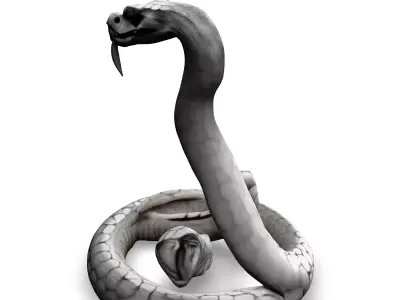 Stylized 3D Snake Model Low-poly 3D model