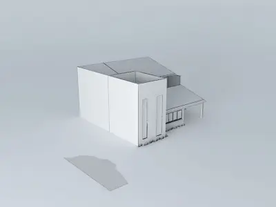 Architectural detail modern house Free 3D model